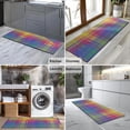 thumbnail image 2 of Multi Color Plaid Checkered Pattern Kitchen Rug Mat,Kitchen Runner Rugs Non Skid Washable,Decorative Kitchen Floor Mats for Kitchen,Sink,Laundry,17"X47", 2 of 5