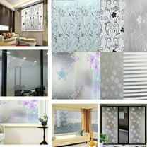 Privacy Window Film 3D Decorative Glass Film, No Glue Frosted Film for Home Office, Anti-UV Window Sticker, 17.72 x 39.37 inches
