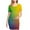 Green, variant on Gradient Ombre Maternity Dress Short Sleeve Bodycon Ruched Pregnancy Mini Dress