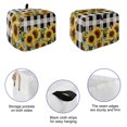 thumbnail image 5 of Sunflower Checkered Toaster Cover 2 Slice, Black Buffalo Plaid Pastoral Flowers Dustproof Bakeware Oven Protector with Top Hook, Waterproof Small Kitchen Appliance Toasters Dust Cover, 12"x7.5"x8", 5 of 9