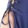 thumbnail image 6 of DAIZBELLA Blue Renaissance Dress for Women Medieval Vintage Wedding Dress with Long Trailing Sleeves, S, 6 of 7