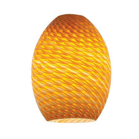 Access Lighting 23123-AMBFB Abat-Jour en Verre Ambre pour Autruche