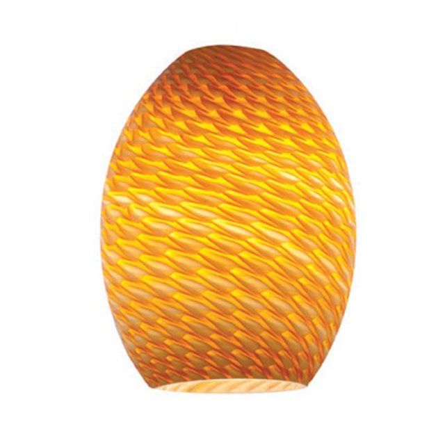 Access Lighting 23123-AMBFB Abat-Jour en Verre Ambre pour Autruche