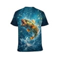 thumbnail image 2 of LAOLIUSN Men's Fishing Graphic T-Shirt, Bass Fish Water Splash Tee, Outdoor Short Sleeve Fishing Shirt, S-4XL, 2 of 7