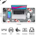 thumbnail image 5 of Long Mouse Pads for Desk,Gray Christmas Snowman Pattern Desk Mats on Top Of Desks, Desk Mouse Pad Extra Large with 3mm Non-Slip Base and Stitched Edge for Gaming,Office,Work,Home 35.4x15.7in, 5 of 5