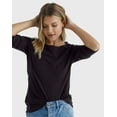 thumbnail image 5 of Hanes Women's T-Shirt Raglan Sleeve Tee Stretch Cotton Plain 6 Colors sz S-2XL, 5 of 5