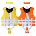 thumbnail image 2 of Tignapoo Kids' Floatation Vest - Bright Orange Bee Design, S/M Size, Neoprene & EPE Foam, UV Protection, Adjustable Straps, Ideal for Swimming, Boating, and Water Sports, 2 of 6
