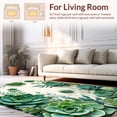thumbnail image 2 of ODIKA 8'x10' Machine Washable Non-Slip Area Rug, Botanical Bloom Succulent Garden Motif High Traffic Rug, Green, 166416, 2 of 7