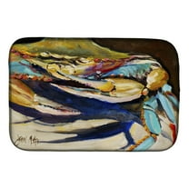 Carolines Treasures JMK1100DDM Crab to Crab Blue Crab Dish Drying Mat 14 x 21" multicolor