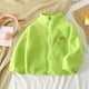 thumbnail image 2 of Gibobby Chaqueta de Forro Polar para bebés niñosAbrigo cálido de cuello de lana para niños y niñas, abrigo cálido de Color sólido para otoño e invierno(Verde, 2-3 Años), 2 of 3