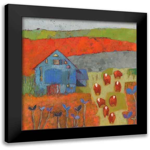 Jachimiec, Sue 12x12 Black Modern Framed Museum Art Print Titled - Dillwyn Barn