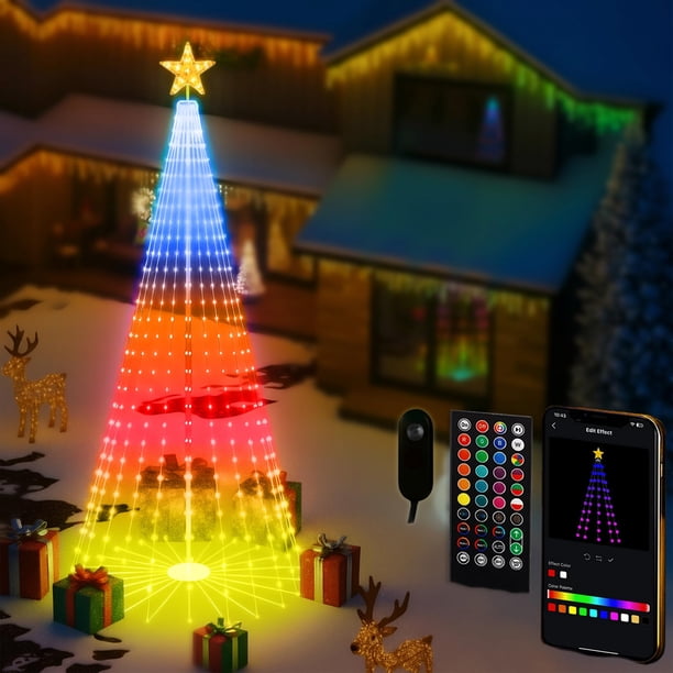 Árbol de Navidad Innonly de 8 pies con luz inteligente RGBW y 355 LEDs