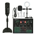 thumbnail image 1 of Professional Studio Condenser Microphone Bundle WXH1000 Mic Kit With Live Sound Card Wireless Karaoke, 1 of 7