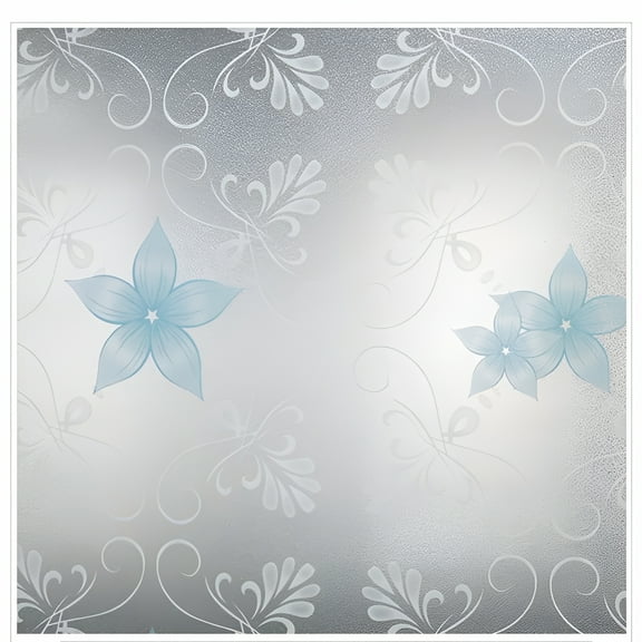 LAMIRO Privacy Window Film 3D Decorative Glass Film, No Glue Frosted Film for Home Office, Anti-Uv Window Sticker, 17.72 X 39.37 in Window Privacy Film