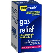 Sunmark Ultra Strength Antiflatulent Gas Relief Softgels, 60 Count