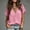 Pink, variant on Refreshing Tops for Women Trendy 1/4 Sleeve V-Neck Pull-on Pink Modern Minimalist Solid Blouses & Tops Pink,Xl