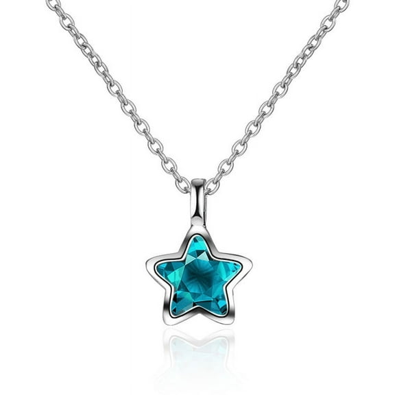 925 sterling silver fine jewelry women's crystal star necklace women's elegant luxury accessories decoration with you fashion unisex