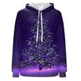 thumbnail image 4 of Chandail de Noël à Capuche pour Femmes en Liquidation Mode Imprimé Chandail Manches Longues Blouse Chandail en Molleton, 4 of 5