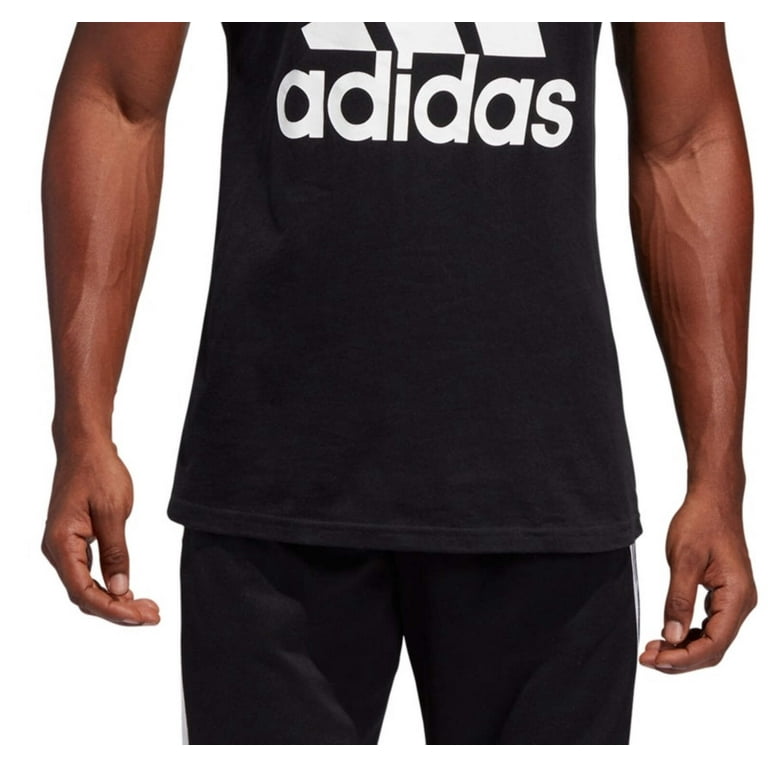 Adidas Mens Logo Tank Shirt Black White Medium - Walmart.com