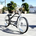 thumbnail image 6 of Boston Beach Cruiser Bike for Men, 3 Speed, 26 inch Wheel, Disc Brake, Hi-rise Handlebar, Polish Rim, Matte Black, 6 of 8
