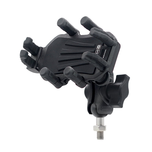 lyrlody Adjustable Motorcycle Phone Mount Holder Shock Absorber, Anti Slip Silicone, 360 Rotation, 8 Claw Fixation, Compatible with Most Phones