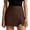 Brown, variant on Women's High Waist Skort, Side Slit Stretch Blazer Skort with Zipper, 1PC, S-XL