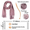 thumbnail image 2 of Large Soft Solid Winter Scarf Shawls Pashmina Men And Women, 2 of 9