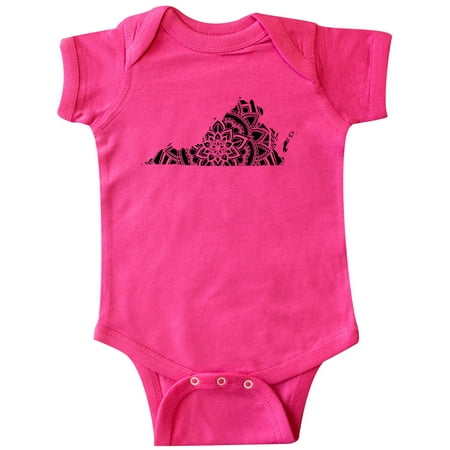 

Inktastic Virginia Silhouette Mandala Gift Baby Boy or Baby Girl Bodysuit