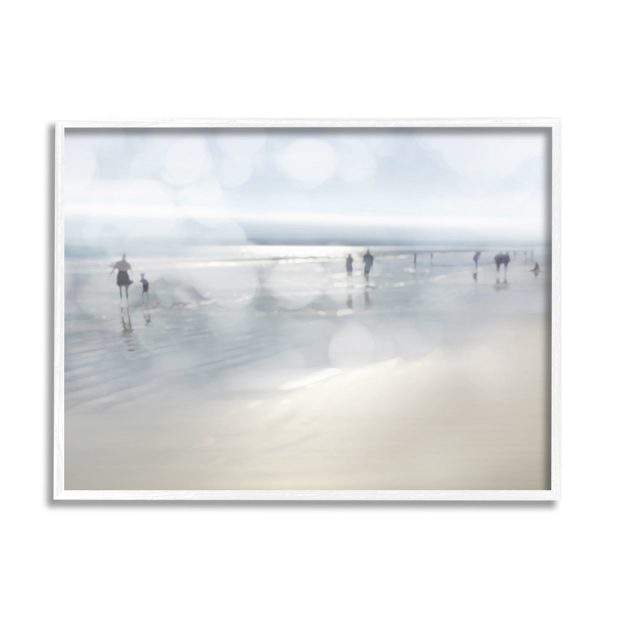 Stupell Industries Summertime Beach Bokeh Effect Sandy Shore Horizon Framed Wall Art, 20 x 16, Design by Devon Davis