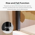 thumbnail image 2 of 31" W x 55" H Frameless Tub Shower Door, 180° Pivot Bathtub Shower Door with 1/4"(6mm) Thick SGCC Tempered Glass Door, Reversible Installation, Matte Black, 2 of 7