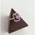 thumbnail image 2 of 2.50Ct Emerald Cut Simulated Pink Ruby Women's Ring 14K White Gold Plated, 2 of 4