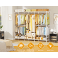 thumbnail image 5 of E14 Por Heavy Duty Closet Organizer System,Freestanding Clothing Racks for Hanging Clothes,Adjustable Garment Rack 70.1" W × 16.6" D × 76.4" H Hold 960 lbs, White, 5 of 9