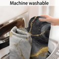 thumbnail image 5 of Black Gray Gold Marble Pattern Bathroom Rugs Mat,Non Slip Microfiber Bathroom Rug,Rubber Backing,Soft Bathroom Mats for Bathroom Floor,Tub and Shower,17x27in(43x68cm), 5 of 5