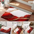 thumbnail image 5 of Rectangle Rug 2x3ft Area Rug,White Red Marble Gold Stripe Crack Area Rugs for Living Room Bedroom,Abstract Natural Stone Floor Mat Non-Slip Non-Shedding Carpet Indoor Accent Rugs, 5 of 9