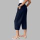 thumbnail image 4 of Pantalones de Cintura Elásticos de Pierna Ancha para Mujeres Trabajo Casual Pata Ancha Recortada Viaje Senderismo con Bolsillos Pantalon, 4 of 9