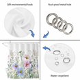 thumbnail image 5 of Spring Floral Waterproof Fabric Shower Curtain,Watercolor Herbs Summer Botanical Waterproof Fabric Shower Curtain for Bathroom Curtains Bathtubs Hotel Shower Curtains with 12 Hooks Stall 54x78in, 5 of 8