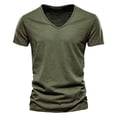 thumbnail image 5 of WOYY Boys V Neck Short Sleeve T-Shirt Casual Solid Basic T Shirt Kids Tee, Sizes 2-16, 5 of 5