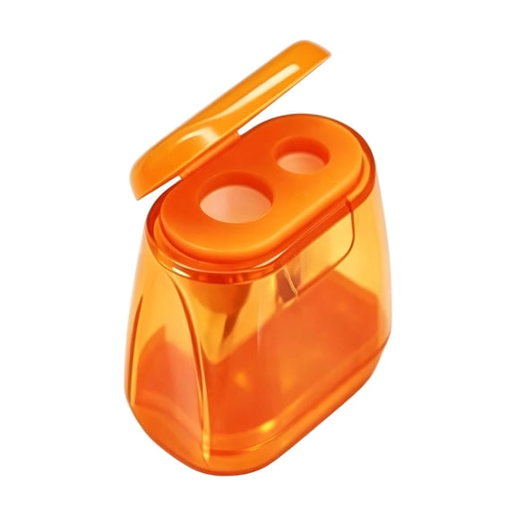 Classroom Pencil Sharpener,Small Pencil Sharpener,Handheld Pencil Sharpener,2 Hole Pencil Sharpener,Manual Handheld Sharpener Shavings Container,Portable Sharpener for Office,Home Art Supplies