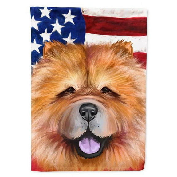 Chow Chow Dog American Flag Flag Garden Size CK6490GF