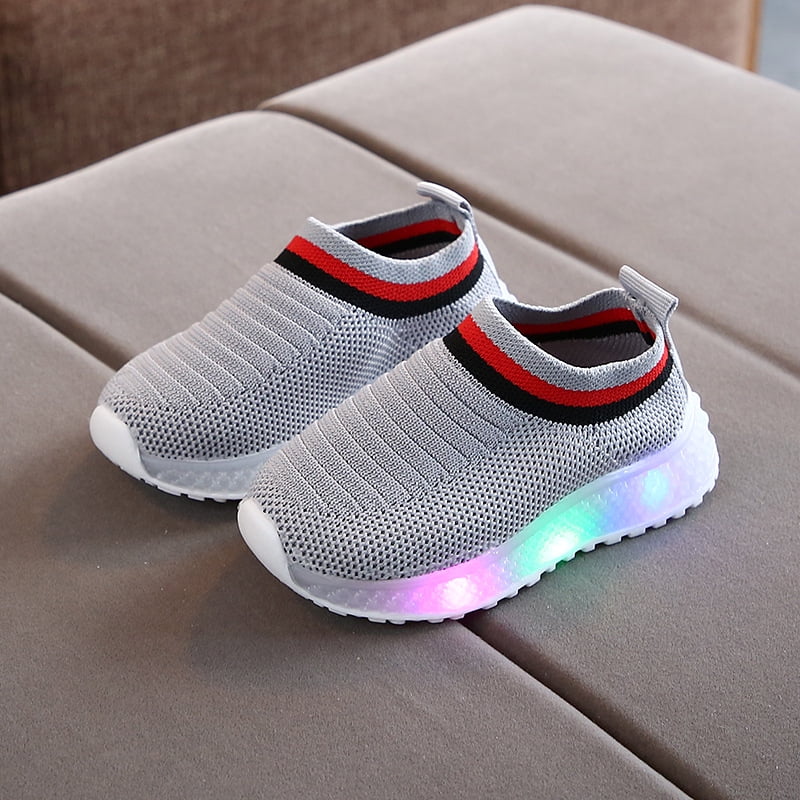 Wisremt Children Baby Boy Girl Shoes LED Light Luminous