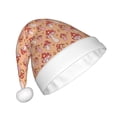 thumbnail image 2 of KLL Christmas Hats for Adults Plush Mushroom Print Santa Hat Xmas Fluffy Santa Claus Hat for Women Men, 2 of 6