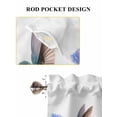 thumbnail image 6 of Hummingbirds Bathroom Window Curtain, Spring Summer Watercolor Flowers Plant Light Filtering Coffee Kitchen Curtains, Bedroom Living Room Curtains 2 Panel 84"x54", 6 of 6