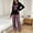 Hot Pink, variant on Womens Blue Plaid Pajama Set, Soft Stretch Long Sleeve Top & Pants, Bow Print Two-Piece Loungewear,Size L