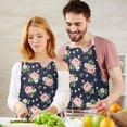 thumbnail image 3 of Pioneer Flower Floral Print Pattern Apron for Women and Men, Cotton Linen Waterproof with Pockets, Adjustable, 33x27 Inch for Kitchen, Gardening, BBQ, Salon, 3 of 6
