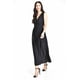 thumbnail image 1 of Vestido largo cintura smock Roman Fashion / Juvenil, 8801-SO (Negro) negro G, 1 of 5