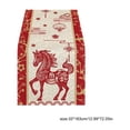 thumbnail image 3 of Chinese Zodiac Horse 2026 Happy Lunar New Year Table Runner, Spring Festival Winter Kitchen Dining Table Decoration for Home Party 13x72 Inch, 3 of 3
