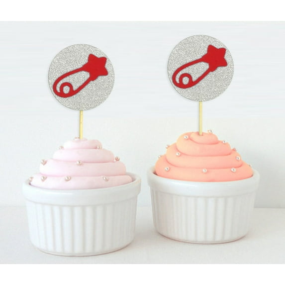Darling Souvenir, Baby Nappy Pin Baby Shower Cupcake Toppers, Dessert Decorations - Pack Of 20