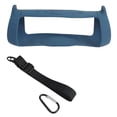 thumbnail image 3 of Inteprter Funda de silicona para altavoz con correa, mosquetón, almacenamiento de altavoz, funda a prueba de polvo, reemplazo para Charge 5, azul tibetano Type2 NO2 Inteprter HA039476-06, 3 of 6