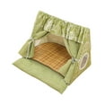 thumbnail image 2 of Casa de carpas de interior de gato, tépea cueva lana portátil cama para mascotas ventana transpirable cama de verano para gatos gatito de cachorro Verde, 2 of 8