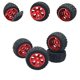 thumbnail image 2 of Juego de 4 ruedas y neumáticos de coche RC de goma para 14210, 16207, A979, 1:12, 1:14 y 1:16 rojo, 2 of 9
